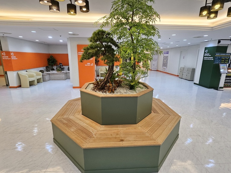 실내 팔각형 정자